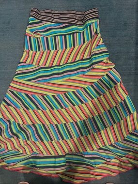 Multi-Color Striped A-Line Women’s Skirt